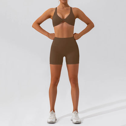 Summer 2PCS Yoga Suit Sports Set Women Quick-Dry Gym Set Women Tracksuit Running Workout Long Sleeve Sports Shirt Yoga Clothing